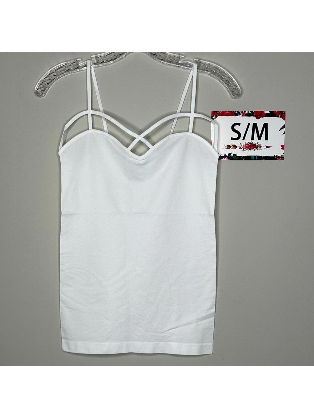 White S/M Zenana Outfitters cage tank Small/ Medium